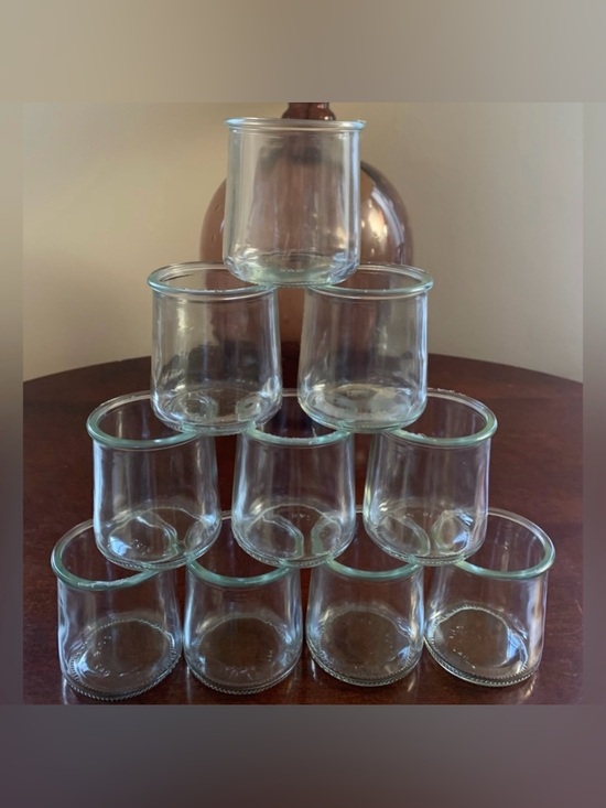 Yoplait Other - Set of 10 Yoplait Oui Clear Glass Jars